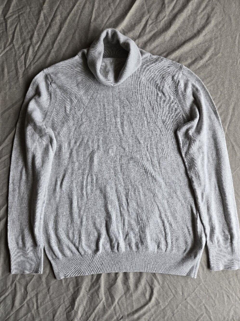 GAP Light Gray Knit Turtleneck Cowl Neck Sweater